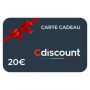 Carte cadeau de 20€ sur Cdiscount à 15,20€ (cumulables)