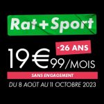 18-25 ans : Abonnement Rat+ Sport (Canal+, Bein Sports, Eurosport, Apple TV+...) à 19,99€/mois