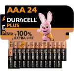 Lot de 24 piles Duracell Plus Extra Life AA à 12,12€ / AAA à 13,78€